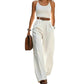 Elegante, plissierte Pendlerhose