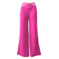 Lässige Damenhose mit weitem Bein und hoher Taille