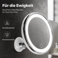 💄 LED Kosmetikspiegel mit 10-facher Vergrößerung – Saugnapf, 360° drehbar & faltbar, für Bad & Make-up