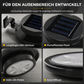 📢📢50% RABATT !!⏰Wasserdichte solarbetriebene LED-Außenleuchten für Dachrinnen und Wände
