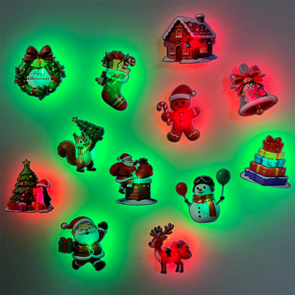 🎅Weihnachtsverkauf 49% Rabatt✨LED Weihnachts-Wandaufkleber mit Beleuchtung