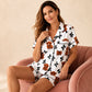 📢🎉51%Rabatt!!!🛍️✨Damen 3-teiliges Pyjama-Set mit Hochlandkuh-Print