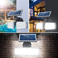 Bewegungsmelder-Solarleuchten für draußen - 2 verstellbare Lichtköpfe