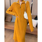 [Geschenk für Frauen] Lässiges Strickpulloverkleid mit halbem Reißverschluss und langen Ärmeln für Damen (30 % RABATT)