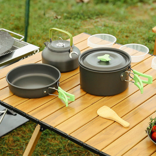 🎅🔥Heißer Verkauf 55,98 $🎉🎄Aluminium-Outdoor-Camping-Kochgeschirr-Set (54 % RABATT)