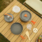 🎅🔥Heißer Verkauf 55,98 $🎉🎄Aluminium-Outdoor-Camping-Kochgeschirr-Set (54 % RABATT)