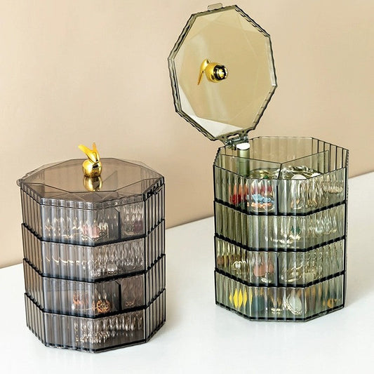 🎊Ideales Geschenk🎊 - Transparenter, drehbarer Schmuck-Organizer