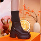 🎊Christmas Pre-sale - 53% Off🎊Damen-Kniehohe Stiefel mit Plateausohle und klobigem Absatz (53 % RABATT)