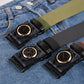 Gift Choice - Men's Canvas Nylon Smooth Buckle Alloy Belt