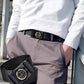 Gift Choice - Men's Canvas Nylon Smooth Buckle Alloy Belt